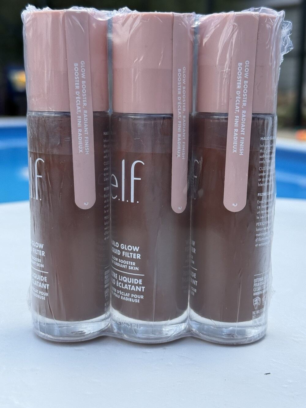 Lot 3 e.l.f. Halo Glow Liquid Filter Shade 8 Rich 1.06 oz Factory Sealed